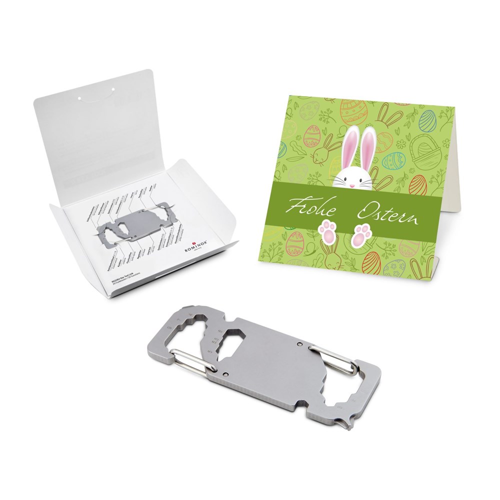 ROMINOX® Key Tool im Motiv-Mäppchen Frohe Ostern Hase
