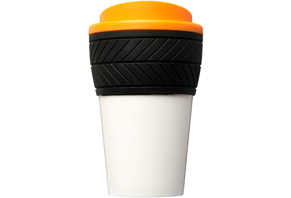Brite-Americano® 350 ml Isolierbecher mit Schutzring Reifen-Design