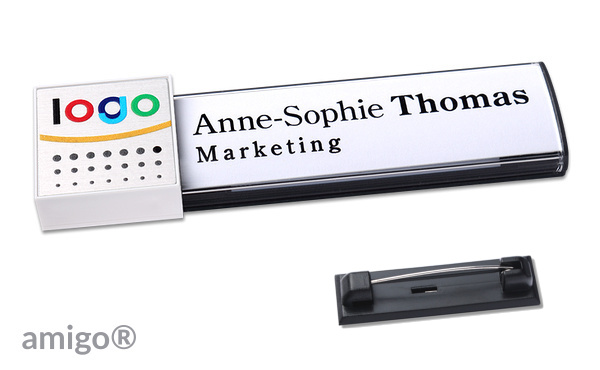 Namensschild amigo® square alu-print