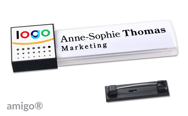 Namensschild amigo® square alu-print