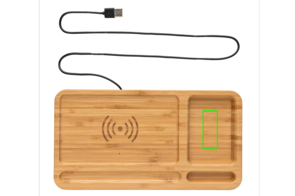 Bambus Desk Organizer mit 10 Wireless Charger