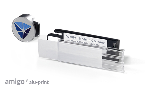 Namensschild amigo® square alu-print