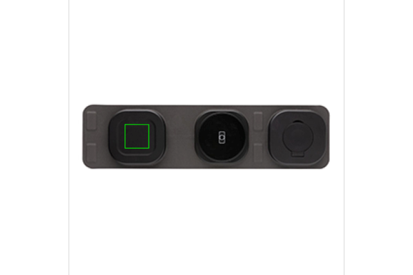 Swiss Peak 15W 3-in 1 Wireless-Reise-Charger aus RCS Plastik