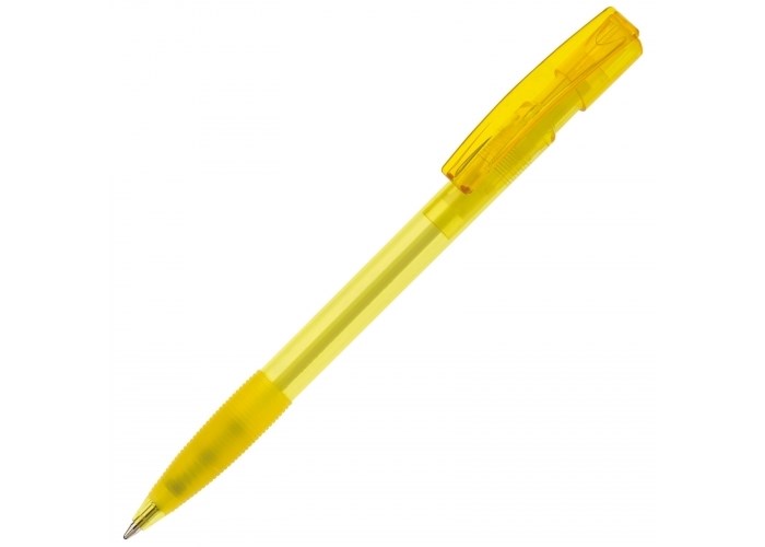 Kugelschreiber Nash Transparent mit Gummigriff