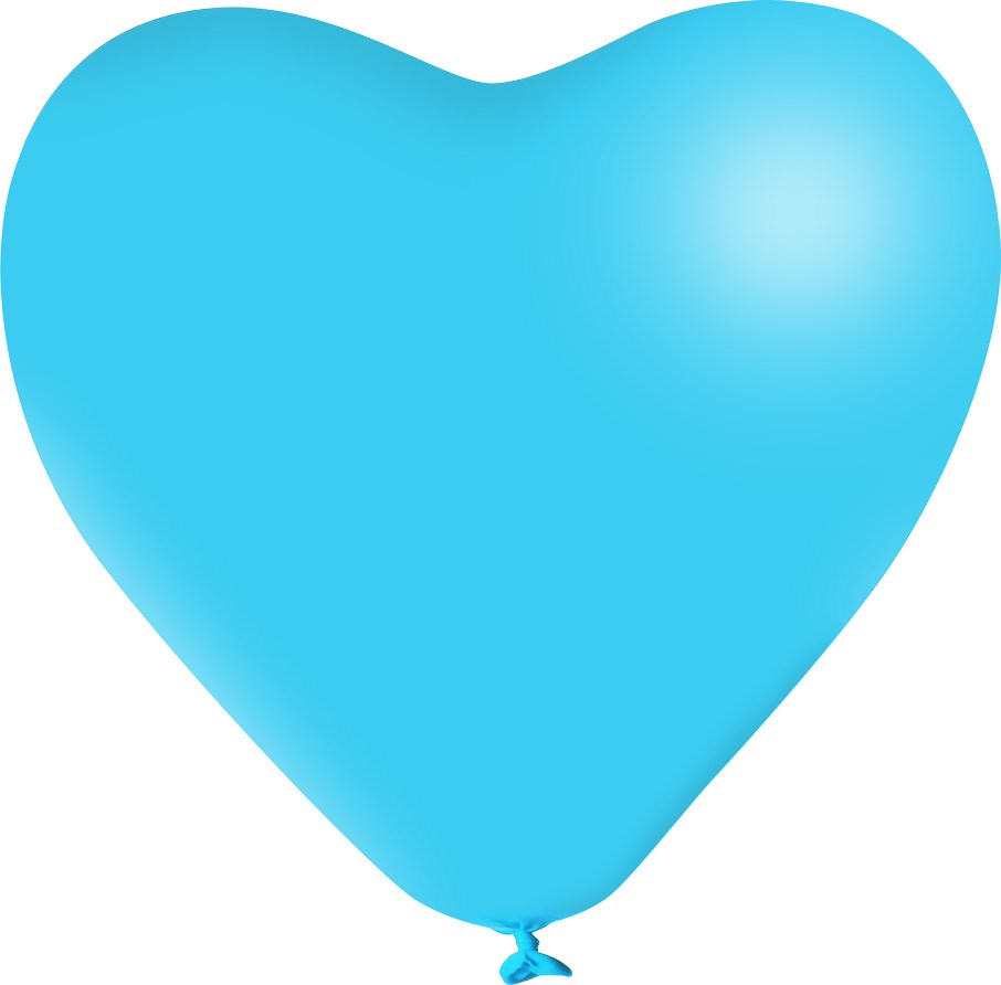 Unbedruckt XL Herzform 120/130 cm Ø 44 cm / 17 inch