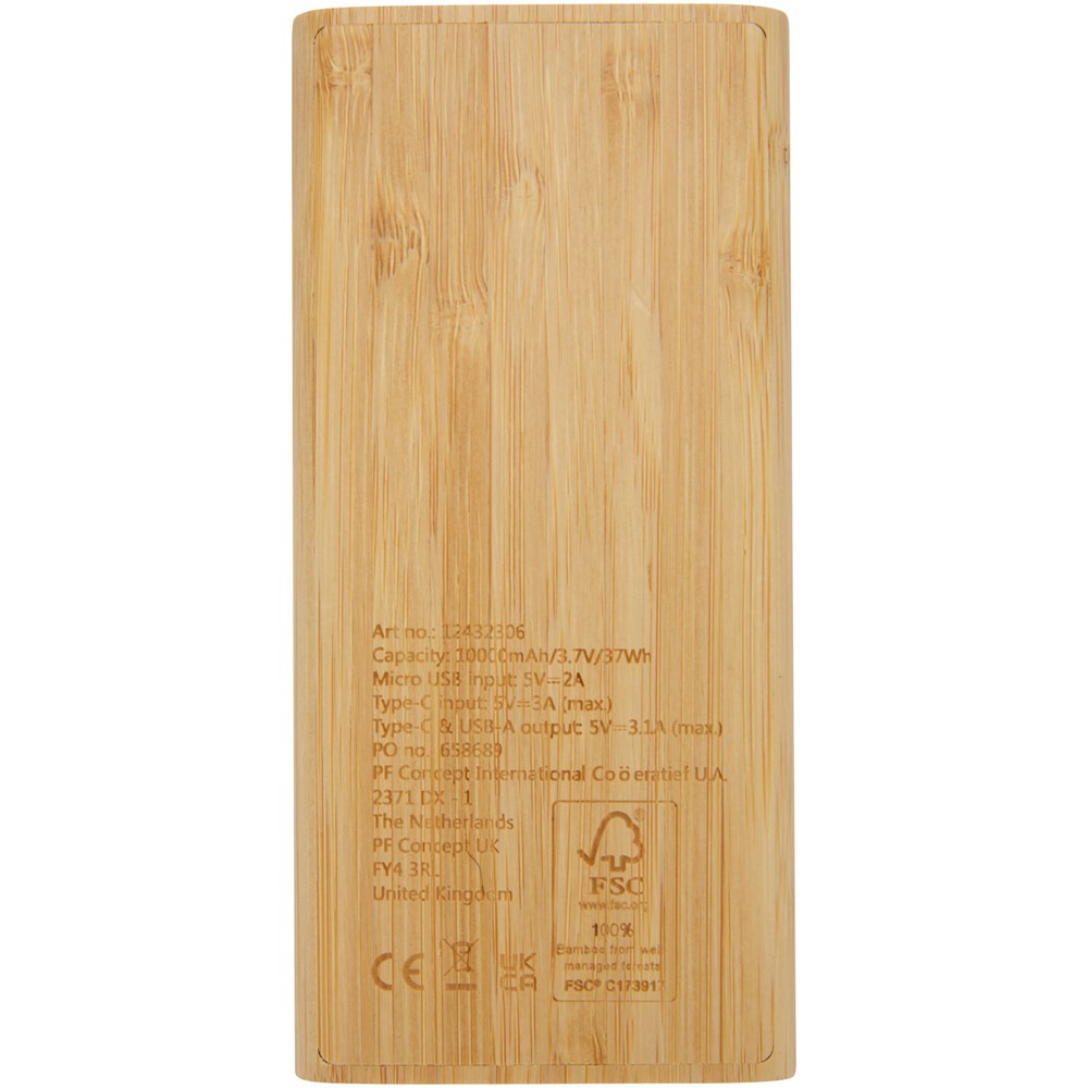 Tulda 10.000 mAh Powerbank aus Bambus