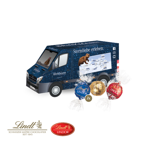 3D Präsent "Transporter" mit Lindor Pralinés