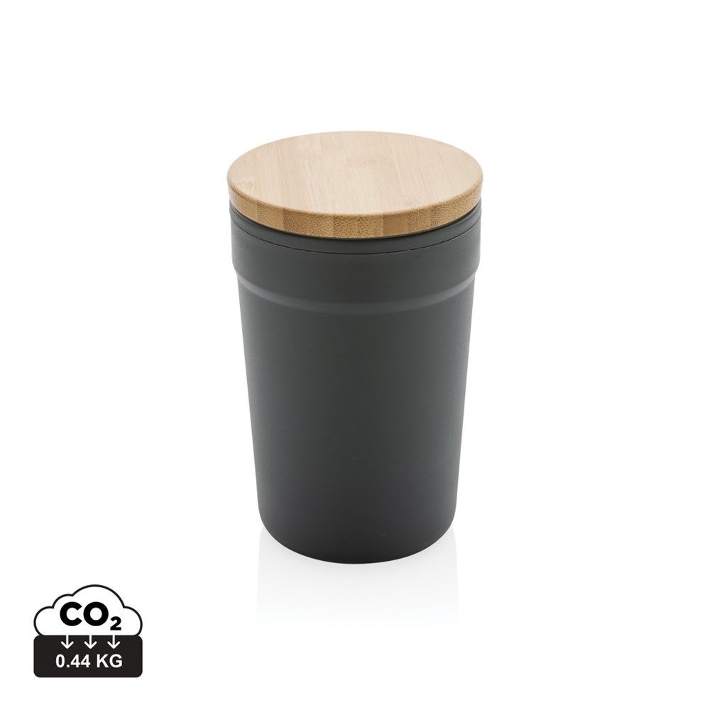 GRS rPP-Becher mit Bambusdeckel