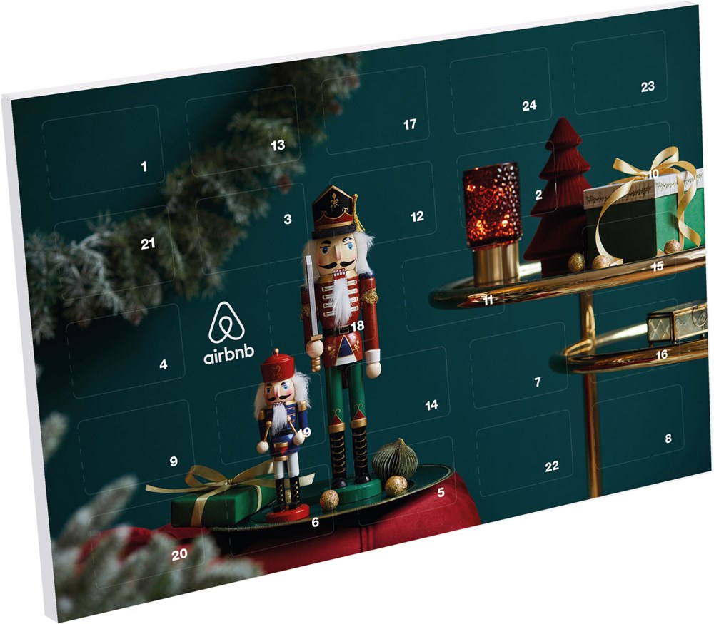 Tisch Adventskalender Heidel Schokotäfelchen individuell bedruckt
