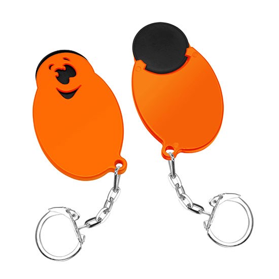 Chiphalter mit 1€-Chip "Gesicht" mit Kette