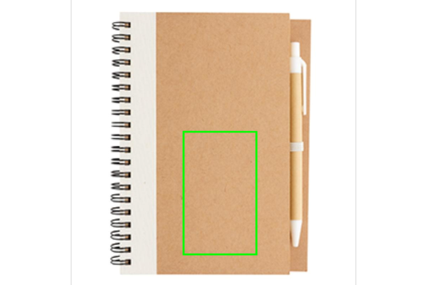 Kraft Spiral-Notizbuch mit Stift