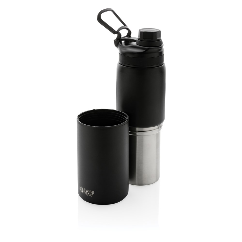 Swiss Peak  2-in-1 Stainless Steel Flasche mit Griff