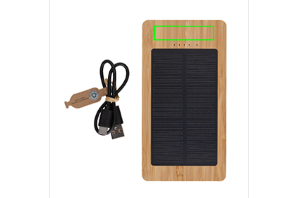Sunwick 10.000mah Bambus Solar Powerbank