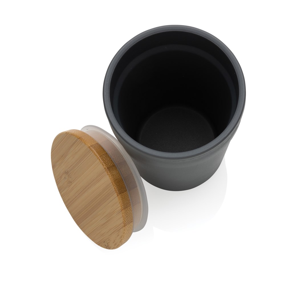 GRS rPP-Becher mit Bambusdeckel