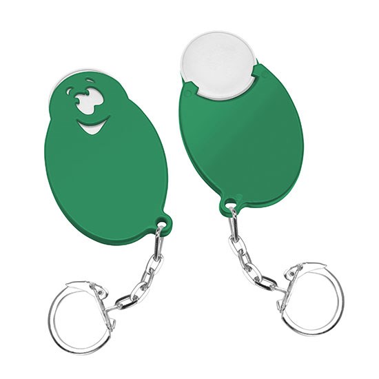 Chiphalter mit 1€-Chip "Gesicht" mit Kette