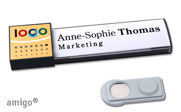 Namensschild amigo® square alu-print