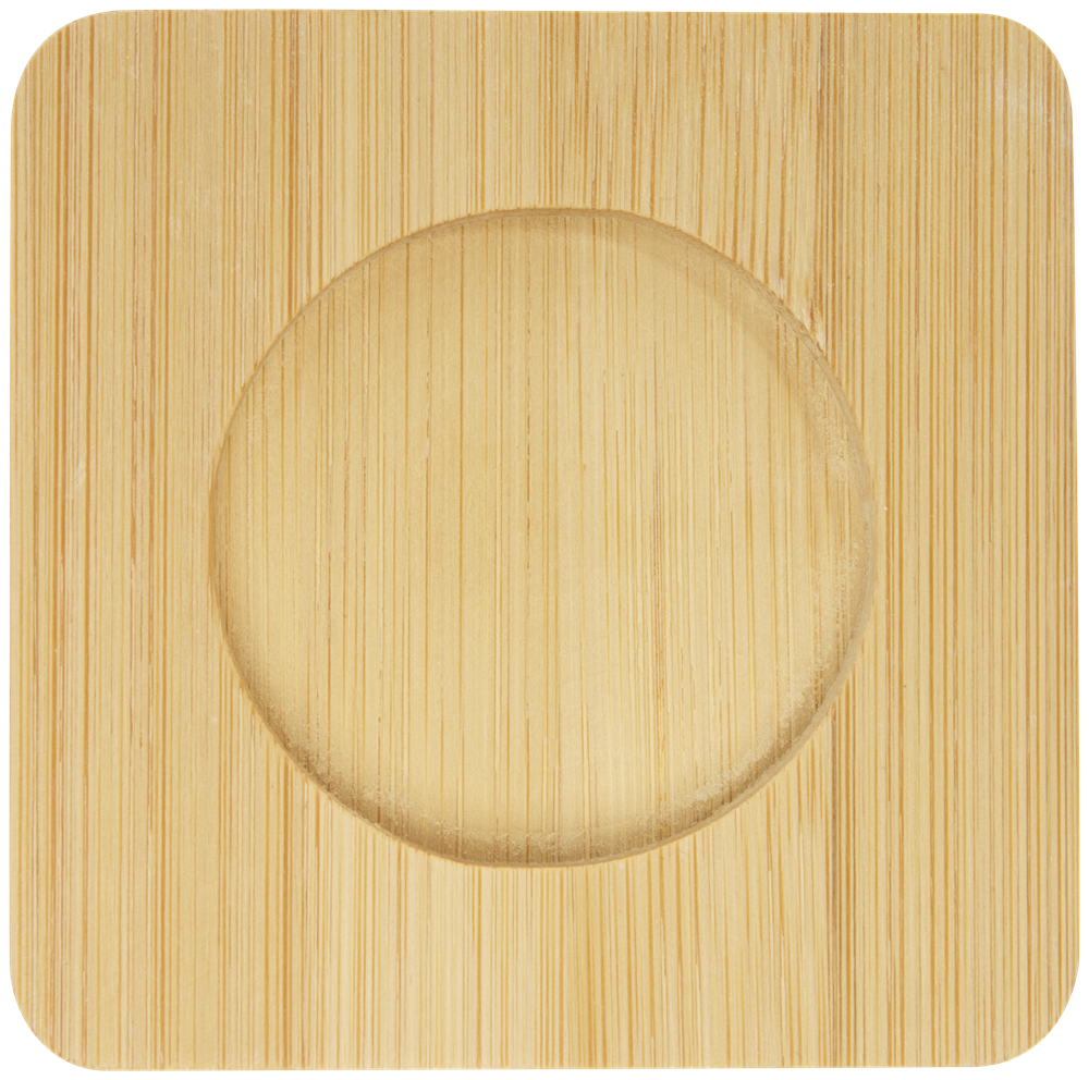 Manti 2-teiliger 100 ml doppelwandiger Glasbecher mit Bambusuntersetzer 