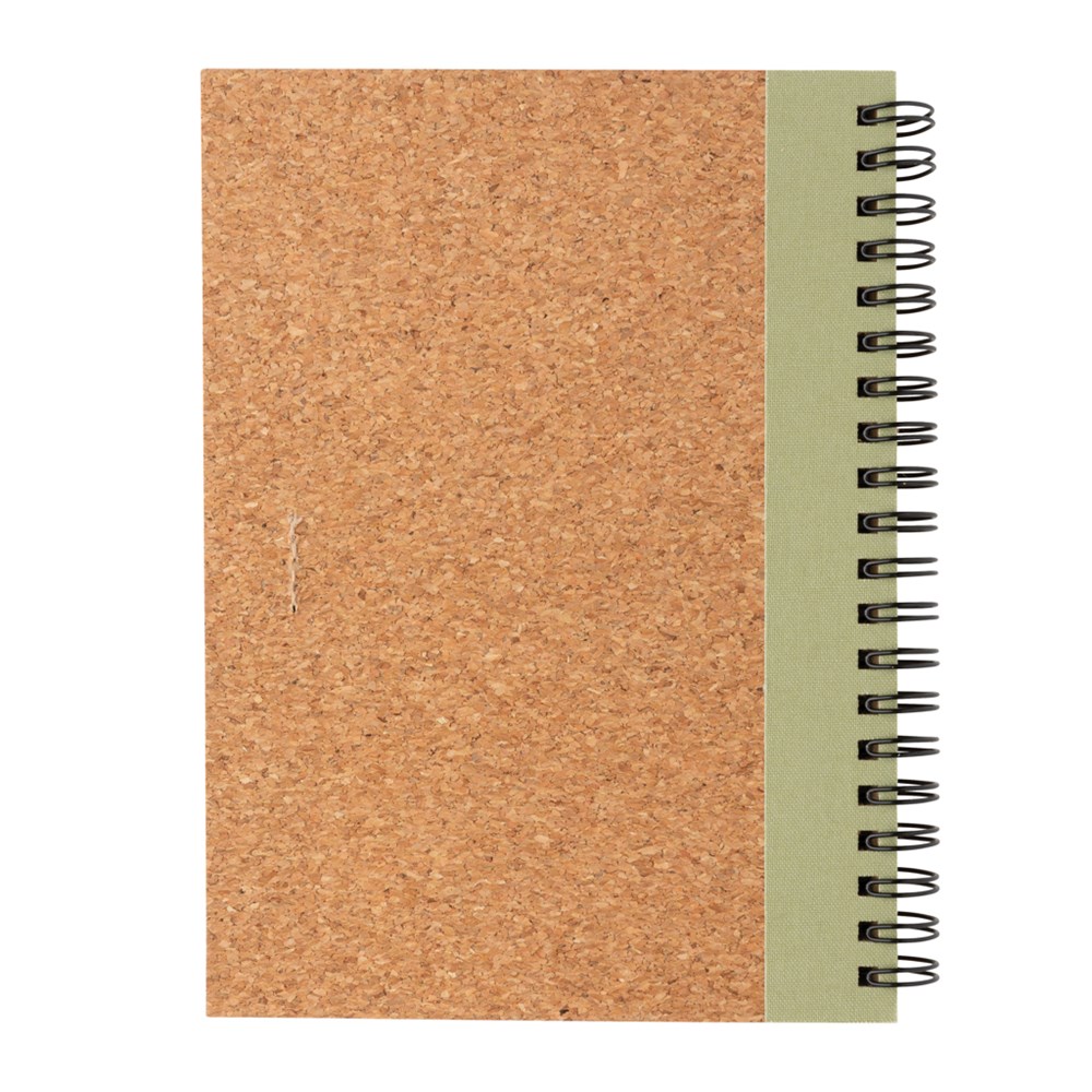 Kork Spiral-Notizbuch mit Stift