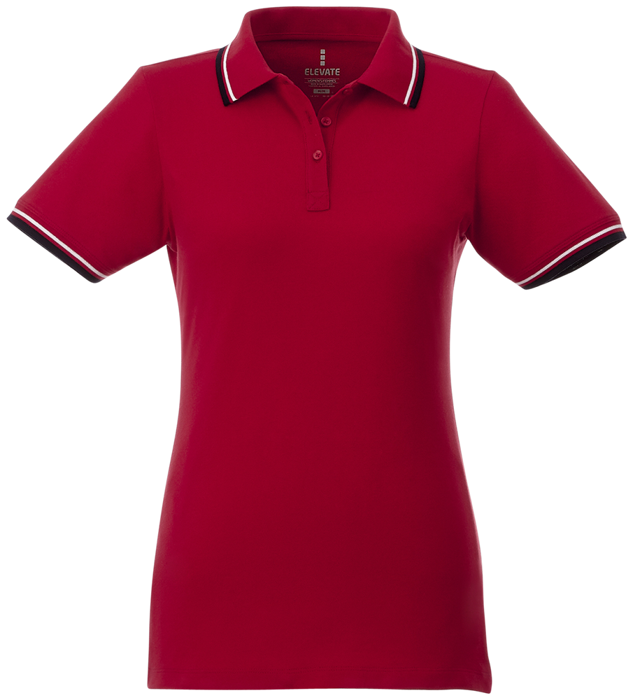 Fairfield Poloshirt mit weißem Rand für Damen