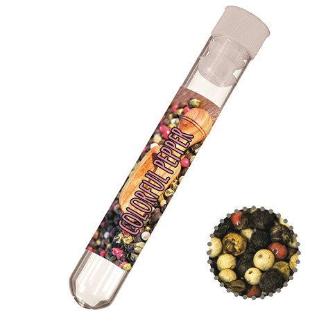Gewürzmischung bunte Pfefferkörner, ca. 5g, Reagenzglas
