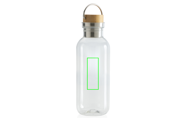 GRS rPET Flasche with Bambusdeckel und Griff