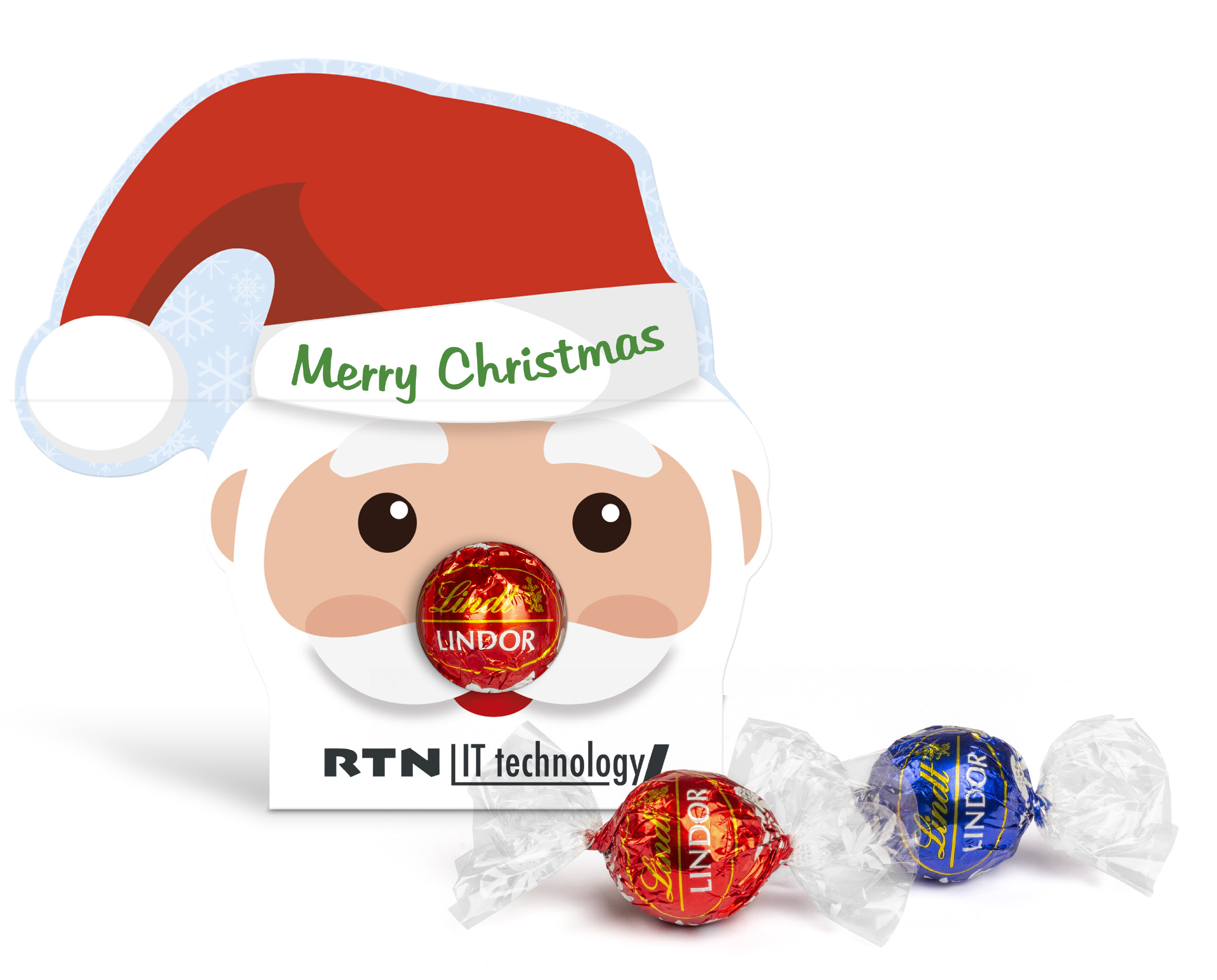 Lindt Lindor Kugel in Werbekartonage "Santa Claus"