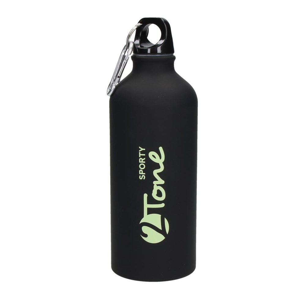 Aluminiumflasche "Sporty-2Tone" schwarz 0,6 l