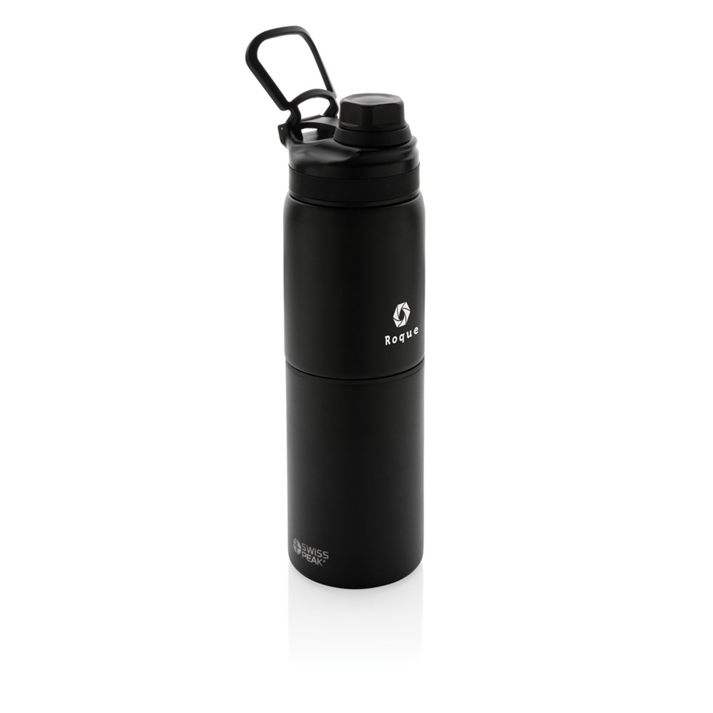 Swiss Peak  2-in-1 Stainless Steel Flasche mit Griff