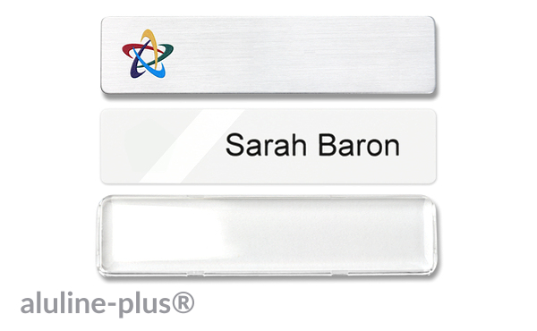Namensschild aluline-plus® logo-print