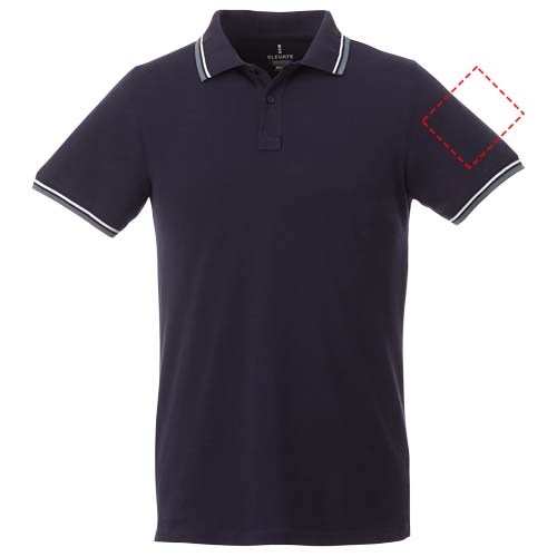 Fairfield Poloshirt mit weißem Rand für Herren