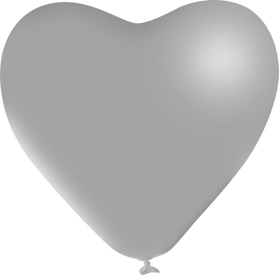 Unbedruckt XL Herzform 120/130 cm Ø 44 cm / 17 inch