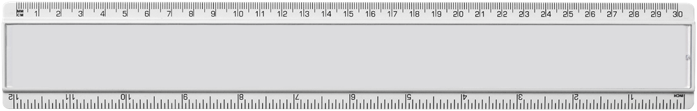 Ellison 30 cm Kunststofflineal mit Papiereinlage