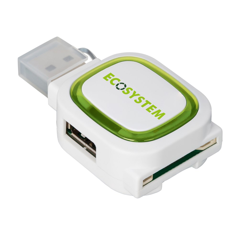 USB-Hub mit 2 Anschlüssen und Speicherkartenlesegerät COLLECTION 500