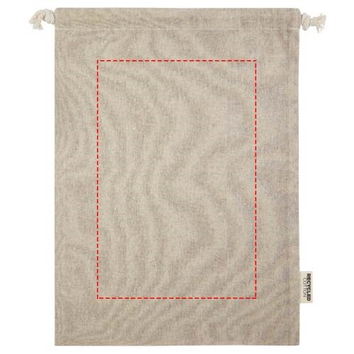 Pheebs 150 g/m² GRS Zuziehbeutel aus Recyclingbaumwolle groß 4 l