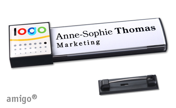 Namensschild amigo® square doming