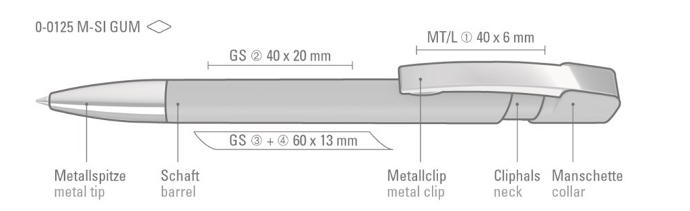 SKY M SI GUM Druckkugelschreiber