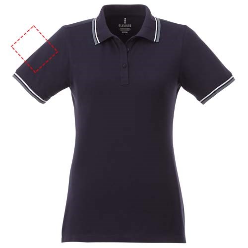 Fairfield Poloshirt mit weißem Rand für Damen