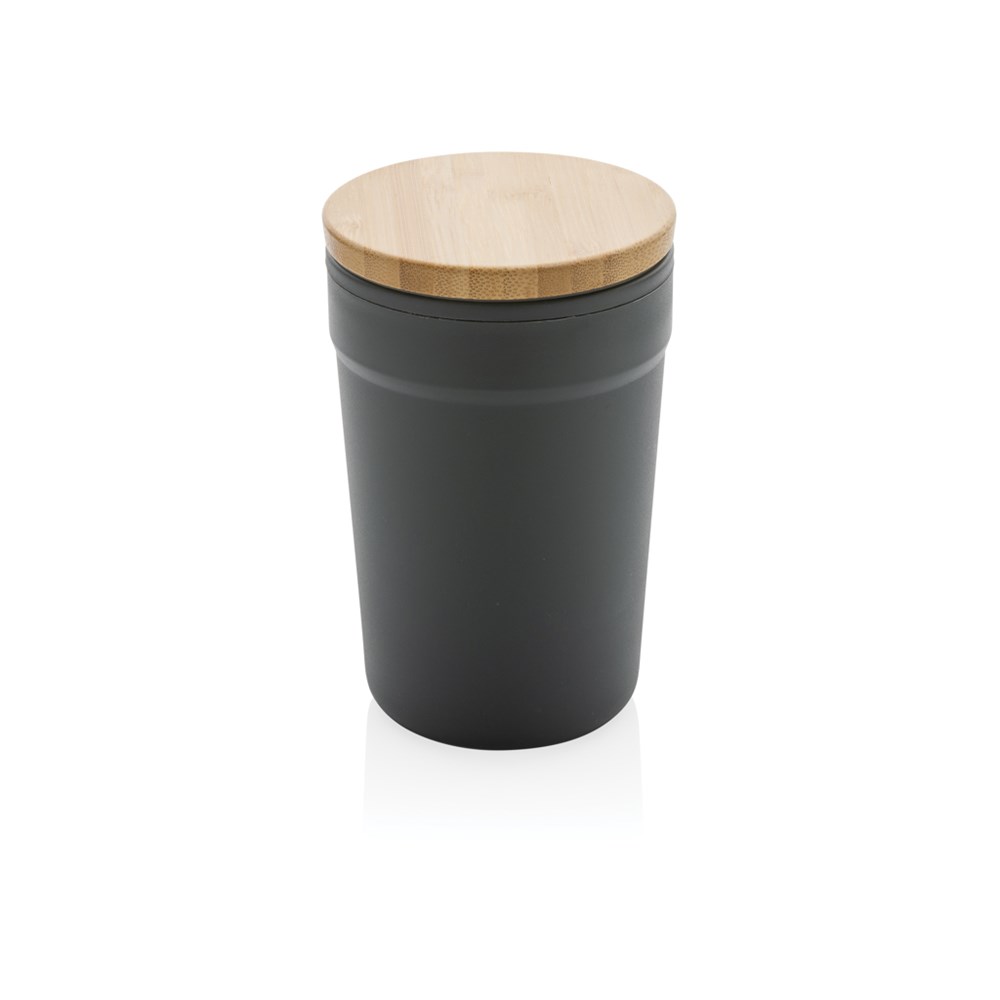GRS rPP-Becher mit Bambusdeckel