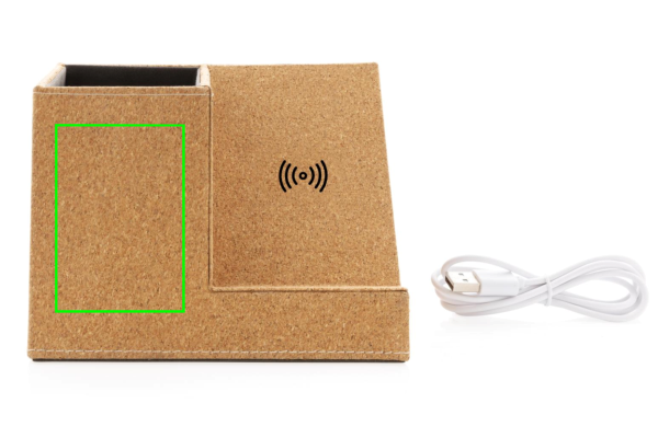 Kork Stiftehalter mit 5W Wireless Charger