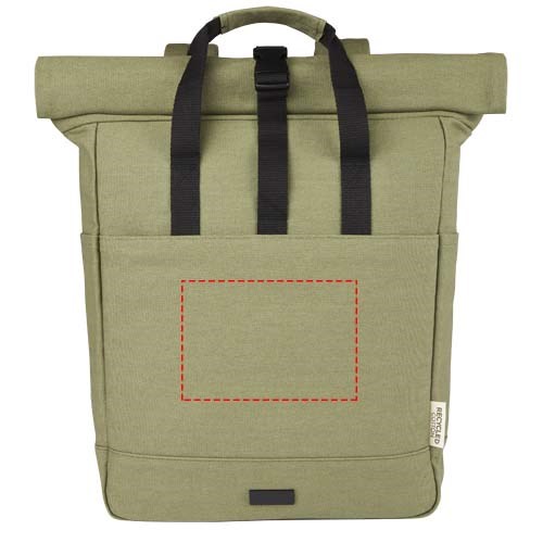 Joey 15" GRS Rolltop Laptop-Rucksack aus recyceltem Canvas 15 L