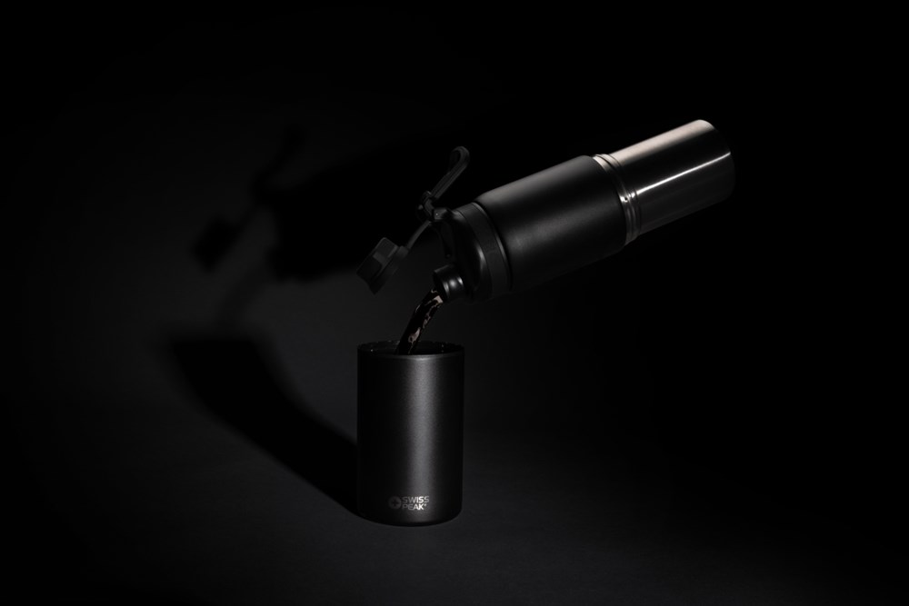 Swiss Peak  2-in-1 Stainless Steel Flasche mit Griff