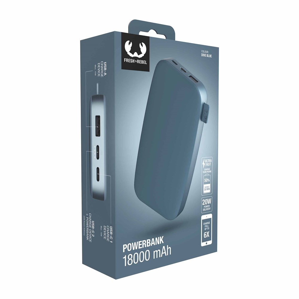 Fresh 'n Rebel Powerbank 18000 mAh USB-C