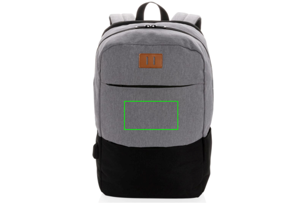 Moderner 15.6" USB & RFID Laptop-Rucksack, PVC-frei