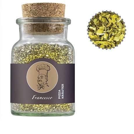 Gewürzmischung Pizza-Kräuter, ca. 30g, Korkenglas
