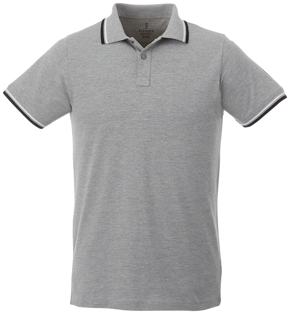 Fairfield Poloshirt mit weißem Rand für Herren