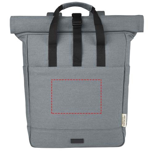 Joey 15" GRS Rolltop Laptop-Rucksack aus recyceltem Canvas 15 L