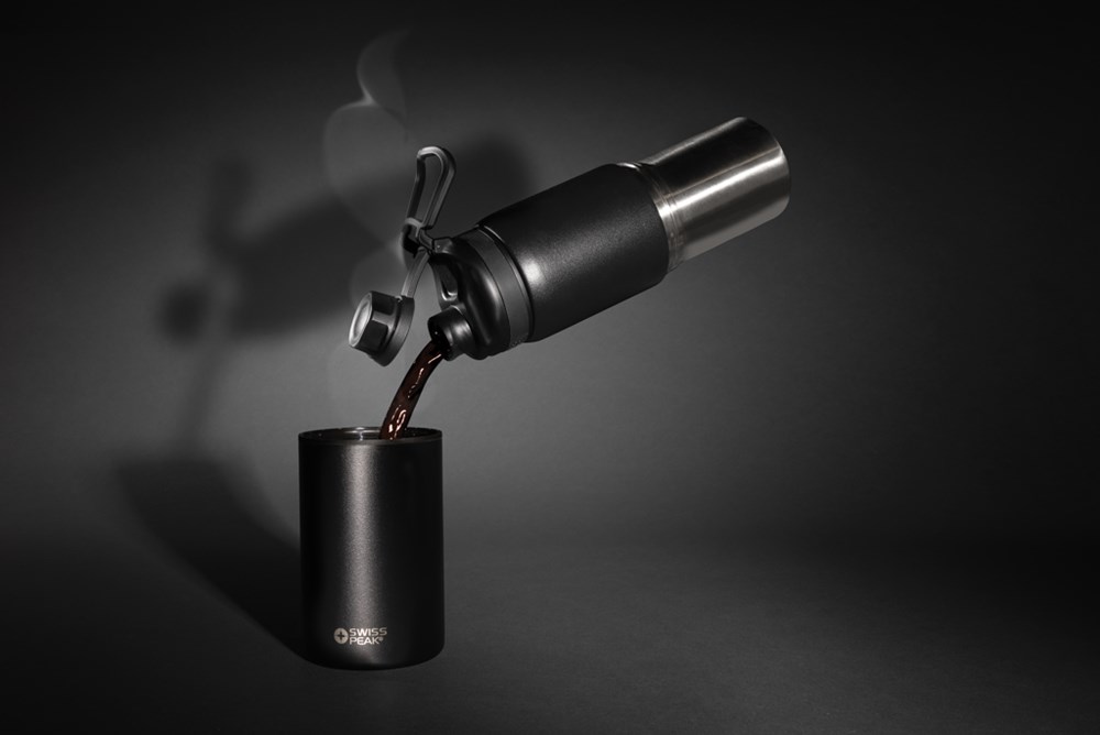 Swiss Peak  2-in-1 Stainless Steel Flasche mit Griff