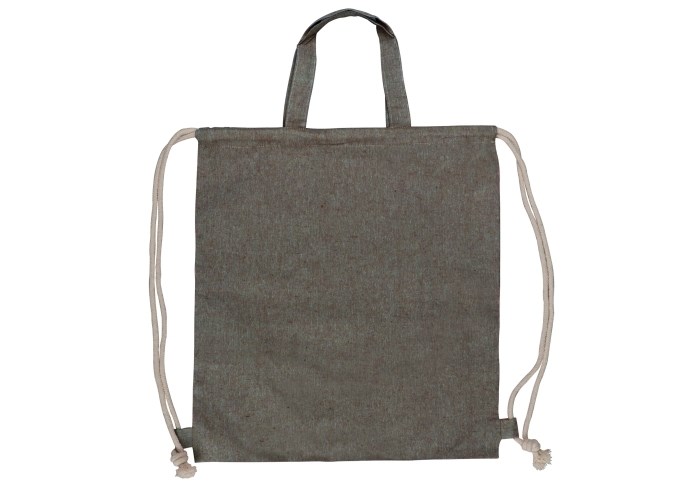 Tasche/Beutel mit Kordelzug aus recycelter Baumwolle 38x42cm