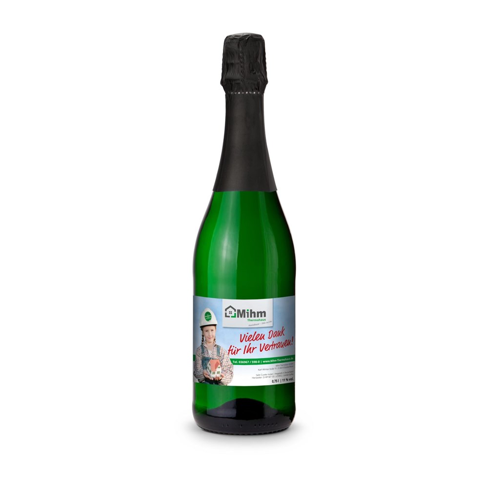 Sekt Cuvée – Flasche grün, 0,75 l