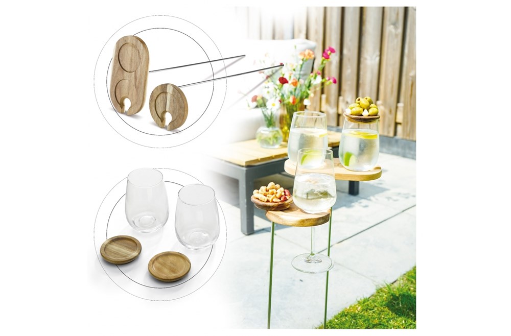 Gartenset mit 2 Tapas Glässern 